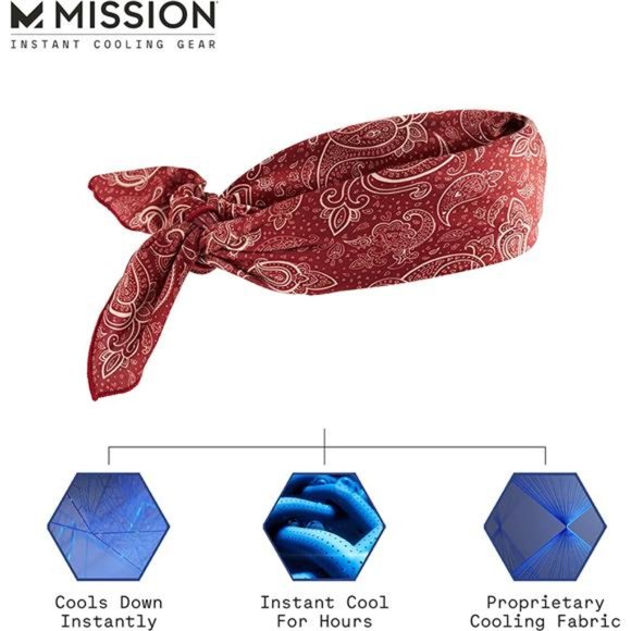 Cooling Bandana- Adjustable, Cools Instantly When Wet, UPF 50 - Picture 2 of 3